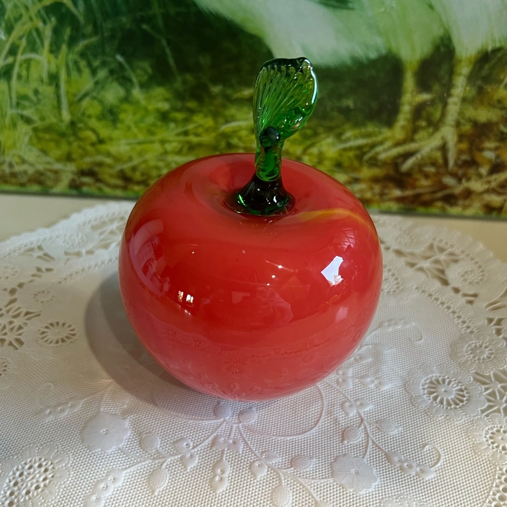 Vintage Red Glass 🍎 Apple from Prague